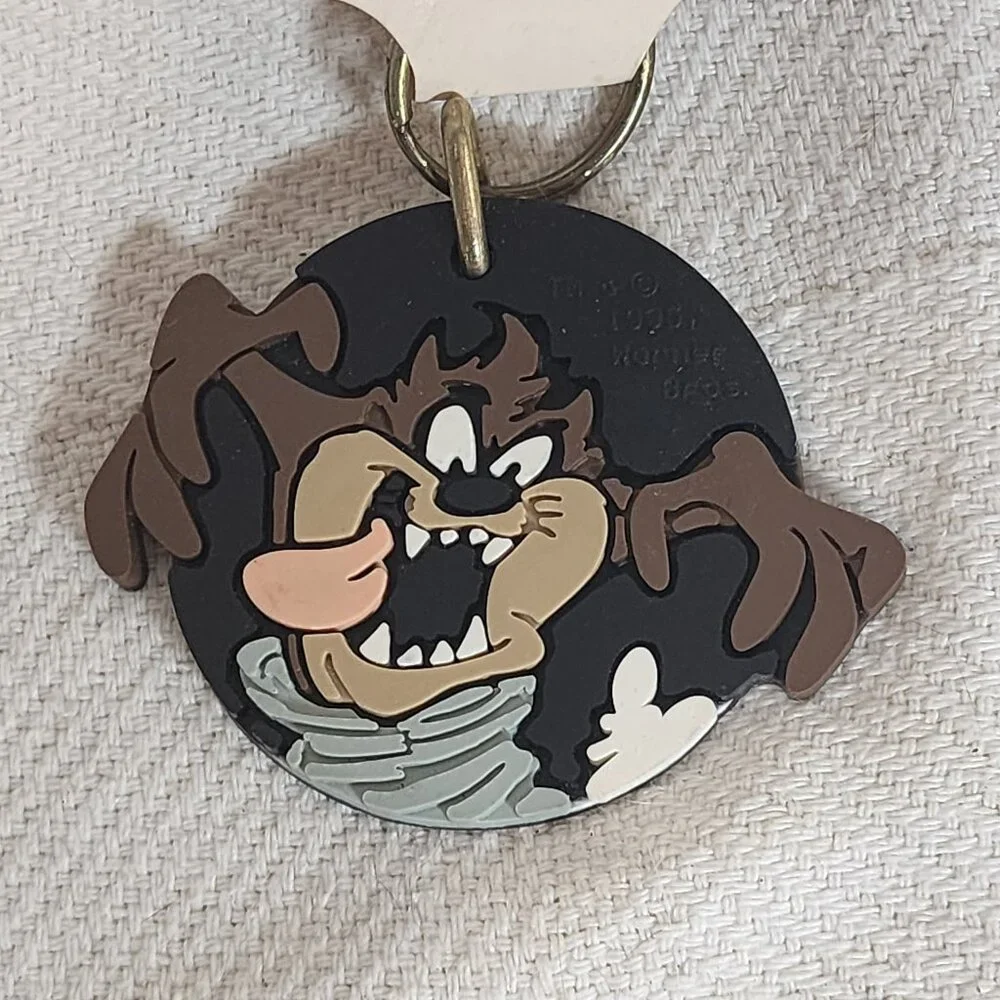 Looney Tunes PlastiColor Tasmanian Devil Warner Bros. 1995 Key Pals Keychain